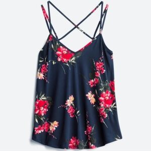 *NWT* Paper Moon Navy Floral Tank